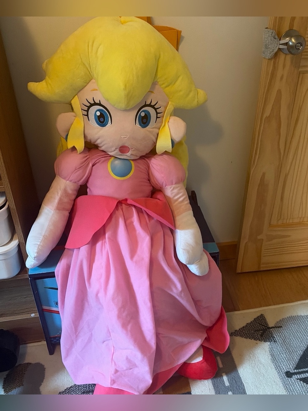 Official Nintendo Super Mario Bros Princess Peach 48 inch 4 ft JUMBO Plush Doll